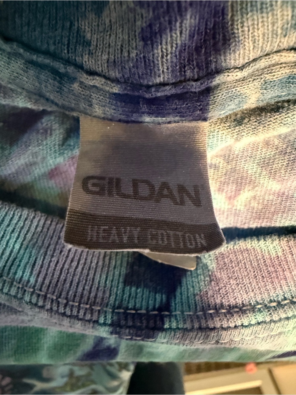 Gildan Tie-Dye Turtle Spiral Tee - Blue Green Purple - Picture 7 of 8